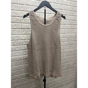 Walmart Spiced Latte Tan Mesh Knit Sweater Layer Tank Top Mens Medium M 38-40